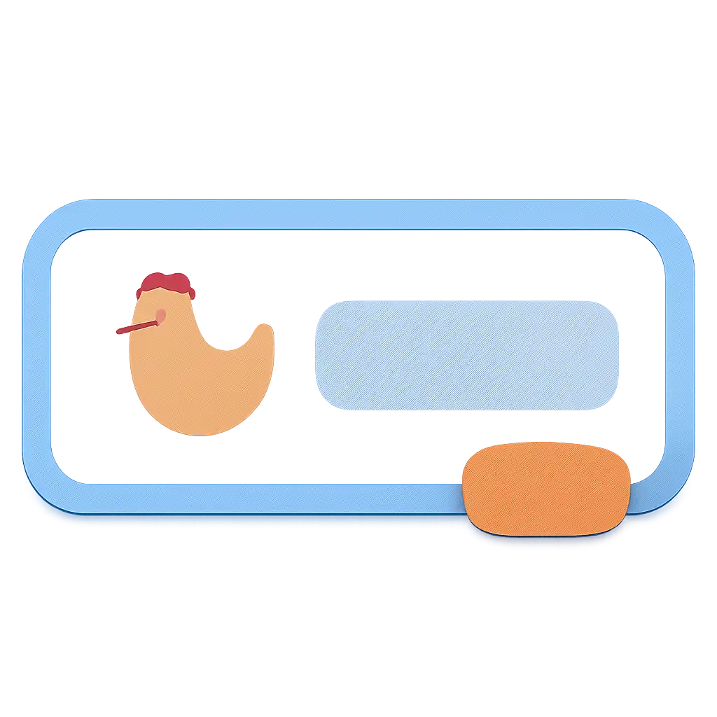 Close-up of button or form field for chicken road, Chicken Road Game